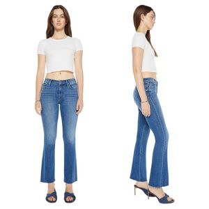 MOTHER weekender fray jeans in Swimming Pool Sunday Wash